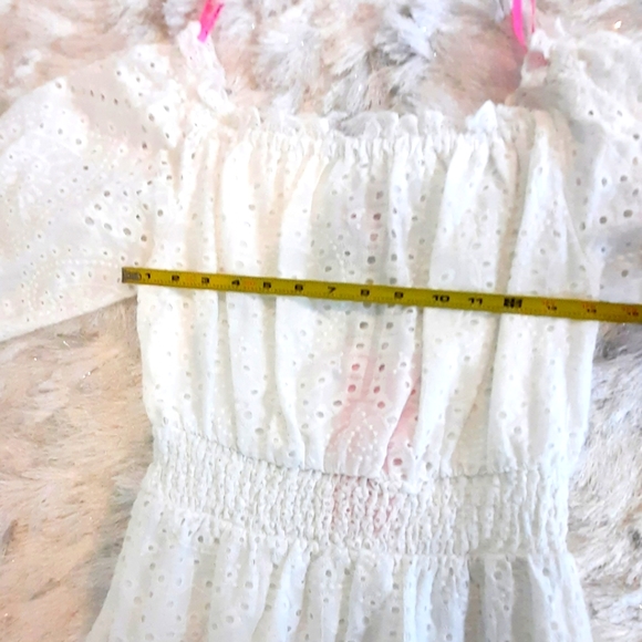 NWT Betsy Johnson Eyelet White Dress - Picture 8 of 9